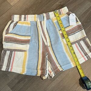 NWT Striped Linen Shorts